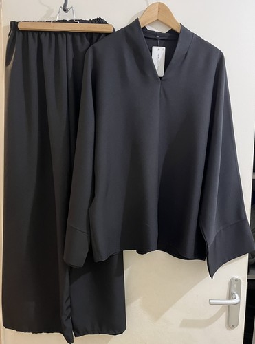 Ensemble pantalon noir - pantalon,