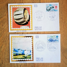 ⭐ FRANCE 2 Enveloppes CEF SOIE Europa 1979 - Timbre FDC 1er Jour ⭐