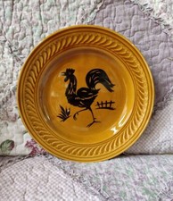ANCIENNE ASSIETTE GIEN COQ STYLISÉ MA CAMPAGNE 