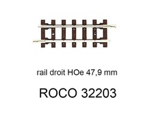 ROCO Rail droit 47,9 mm voie étroite HOe - ROCO 32203
