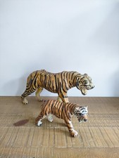 Lot De 2  Anciens Tigres En Papier Mâché - Figurine - Vintage - Début XXe siècle