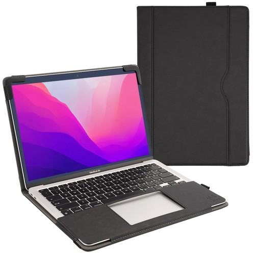 Black leather case macbook - leather,
