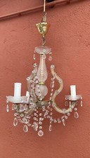 Lustre vénitien en verre et