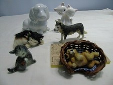 Lot de chiens et chats en céramique, bibelots