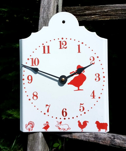 Pendule émaillée animaux - pendule, de