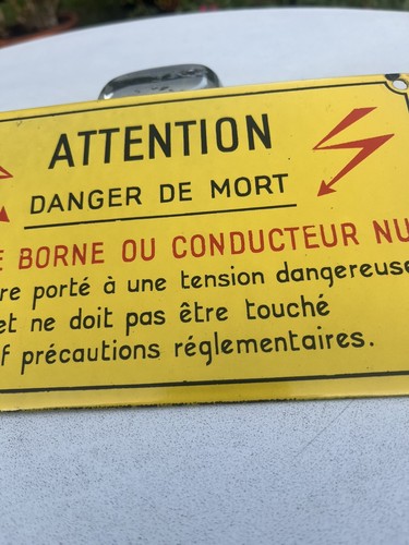 Plaque emaillee ancienne - plaque,