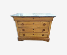 commode style LOUIS PHILIPPE en merisier dessus marbre 