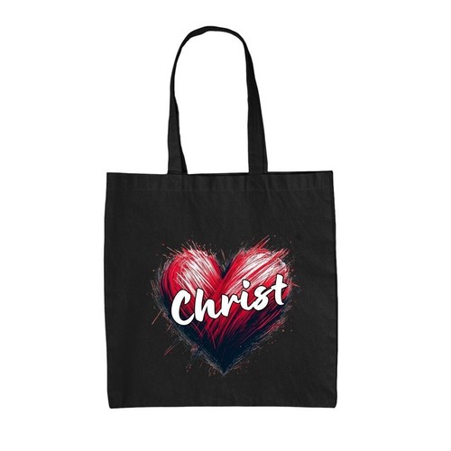 Sac toile love heart christ - sac,