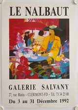 Affiche LE NALBAUT 1992 Exposition Galerie Salvany - Clermont-Ferrand