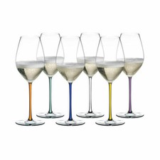 Riedel Champagne glass set Fatto A Mano 6 pcs, verre en cristal, coloré, 459 ml