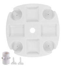 Plateau De Table Pour Parasol De Plage Plateau Rond Blanc Avec 4