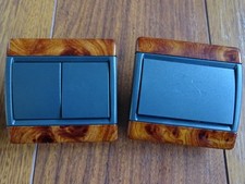 ARNOULD CLUB BOIS LOUPE D'ORME 2 INTERRUPTEURS 1 VA  VIENT + 1 DOUBLE VA  VIENT