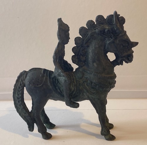 Cavalier bronze patine - cavalier, à