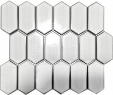 Mosaïque de Céramique Carrelage Hexagonal Blanc Miroir Crédence Cuisine