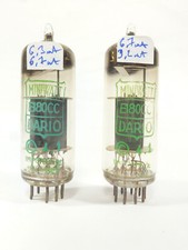 one pair Philips Miniwatt D-foil getter E180CC code Delta "importé de Hollande"