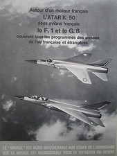 1970-71 PUB AVIONS MARCEL DASSAULT MIRAGE F1 G8 ARMEE AIR ORIGINAL FRENCH AD