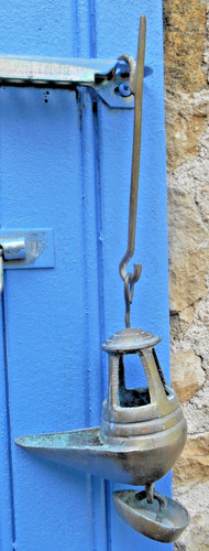 Lampe huile ancienne bronze - lampe,