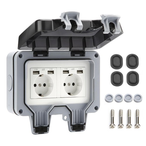 Prise externe avec ports usb - prise,