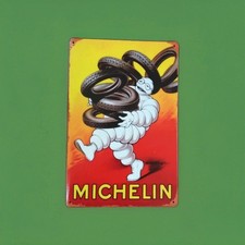 Superbe plaque décorative michelin en métal