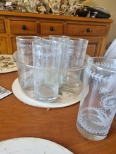 Service à punch, bol et 6 verres