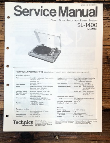 Technics 1400 record player - record,