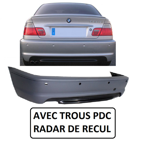 Pare choc arriere - arriere, +