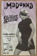 Madonna - Ticket concert The Girlie Show- N°9332 du 1er Octobre 1993 Paris Bercy