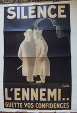 PAUL COLIN affiche en fac similé periode 39/45 pliée quelques micro fissures