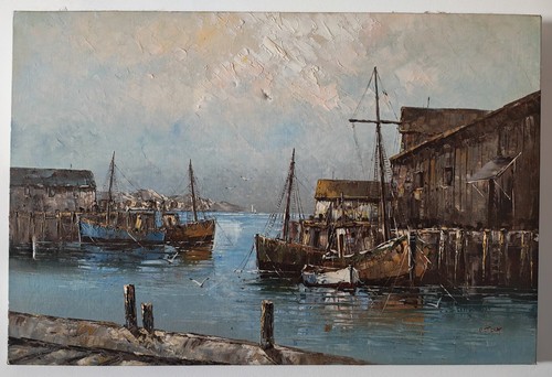 Grand tableau marine huile - grand,