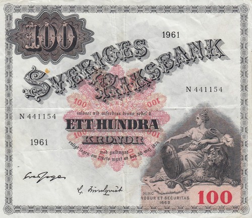 Suède 100 kronor - suède,