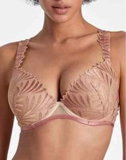 AUBADE SENSORY ILLUSION SOUTIEN GORGE COQUE PLUNGE TAILLE 85C ROSE REF RCN08