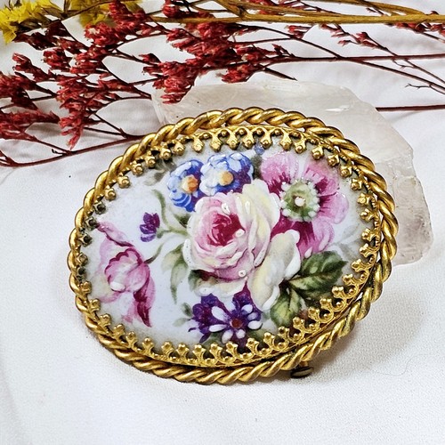 Broche limoges décor - limoges,
