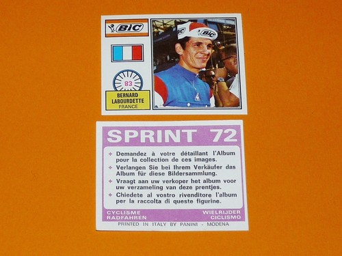 Panini sprint cyclisme - sprint, 1972
