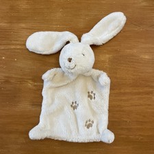doudou lapin plat blanc 3