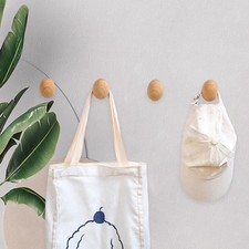 Lot De 4 Crochets Muraux En Bois Pour Garage, Maison, Utilitaire, Corde,