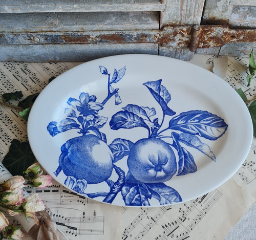 Ancien plat ovale terre - terre, de