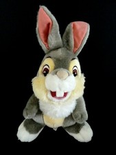D8. DOUDOU PELUCHE DISNEYLAND PARIS LAPIN PANPAN ROSE GRIS JAUNE 25cm EXC. ETAT