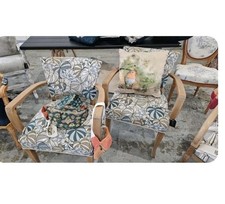 Paire De Fauteuils Bridge Vintage Rénové