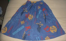 JOUSSE - JUPE AMPLE - BLEUE A MOTIFS - Taille 36 / 38