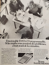 TEXAS INSTRUMENTS vintage Calculator Print Ad !! "TI-57 LCD Programmable "