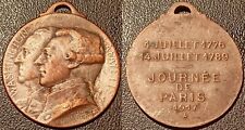 Médaille de journée - Washington & Lafayette par Gaston Lavrillier 1917 !