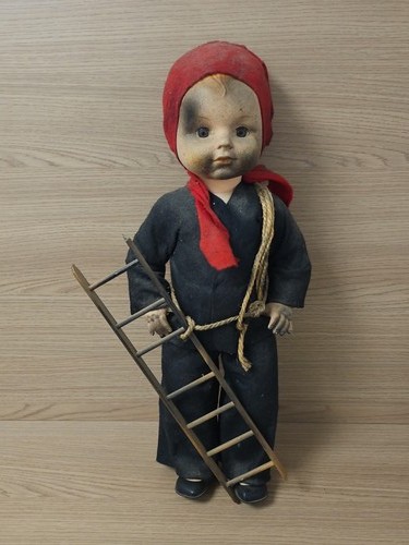 Grand poupon ancien - , ramoneur