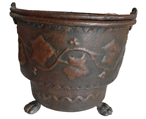 Casserole cuivre décorée - en,