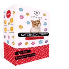 Filet de protection pour chat - 12 x 3 m - Pour balcon - Transparent - Avec m...