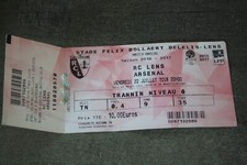 Ticket )) RC LENS V ARSENAL FC