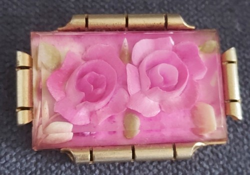 Ancienne broche lucite - ancienne, en