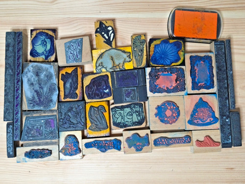 Lot tampons encreurs bois - 31,