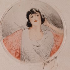 Gravure eaux forte signé J