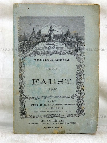 Faust gœthe librairie de - faust,, gŒthe,
