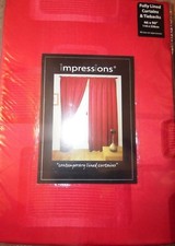 Rideaux Impressions - Doublés rouges contemporains 116xm x 228xm Neuf dans son emballage